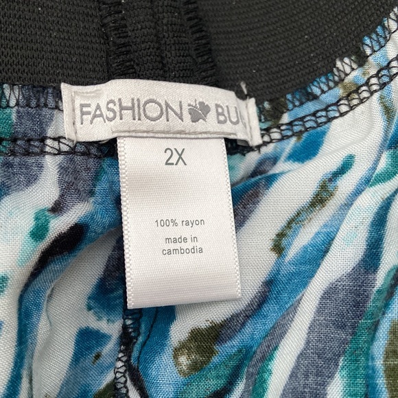 2X Floaty Pull-On Circle Skirt with Elastic Waist Band - Picture 8 of 10